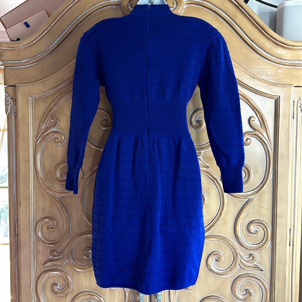 Adrienne Vittadini Blue Sweater Dress - Picture 5 of 10